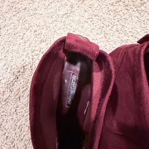 BCBGeneration Wine Suede Ankle Booties